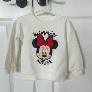 Mango Disney Minnie Mouse Crew Neck Sweatshirt Size 3-4